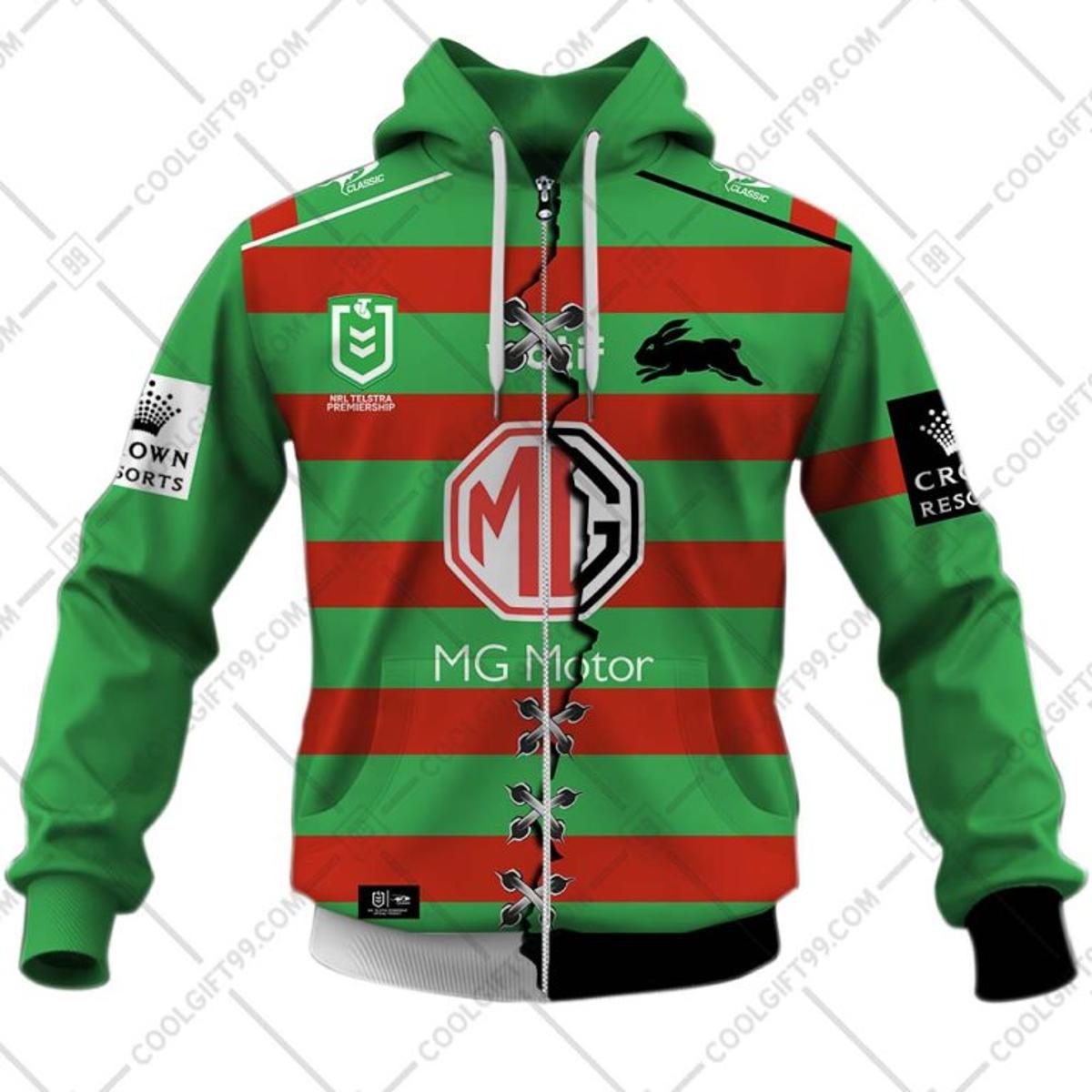 St. George Illawarra Dragons Custom Name Number Mix Jersey Zip Hoodie