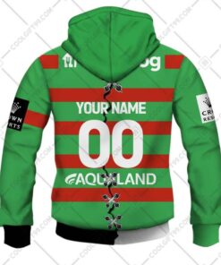 South Sydney Rabbitohs Custom Name Number Mix Jersey Zip Hoodie For Men And Women