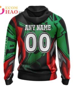 South Sydney Rabbitohs Custom Name Number Motocross Zip Hoodie Gift For Fans