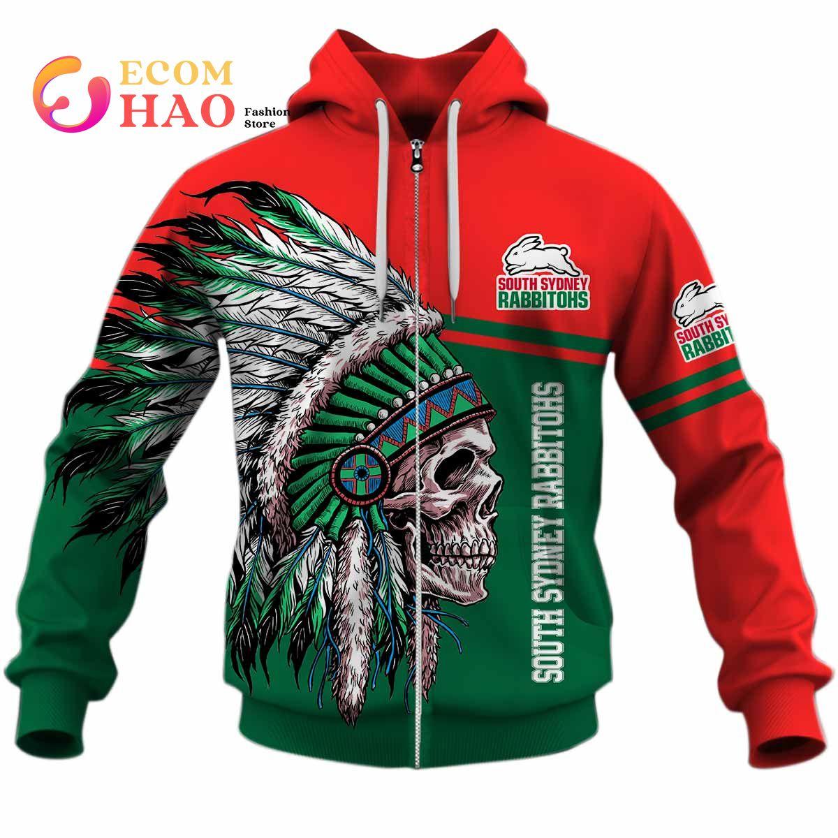 South Sydney Rabbitohs Custom Name Number Rose Dragon Zip Hoodie Gift For Fans