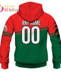 South Sydney Rabbitohs Custom Name Number Native Skull Zip Hoodie Funny Gift For Fans