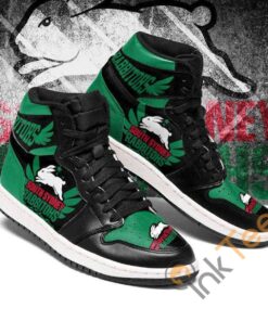 South Sydney Rabbitohs Green Black Air Jordan 1 High Sneakers Gift