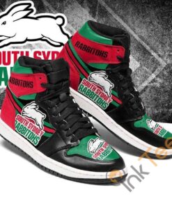 South Sydney Rabbitohs Green Red Air Jordan 1 High Sneakers For Fans