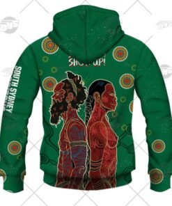 South Sydney Rabbitohs Indigenous Naidoc Week Zip Up Hoodie Green Gift 2