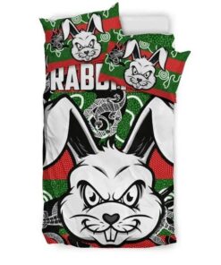 South Sydney Rabbitohs Indigenous Rabbit Head Doona Cover