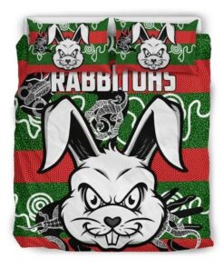 South Sydney Rabbitohs Indigenous Rabbit Head Doona Cover 3