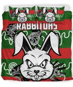 South Sydney Rabbitohs Indigenous Rabbit Head Doona Cover 4