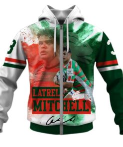 South Sydney Rabbitohs Latrell Mitchel Zip Hoodie Mix Colour