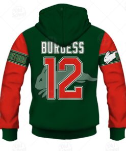 South Sydney Rabbitohs Sam Burgess No 12 Zip Hoodie Best Gift For Fans