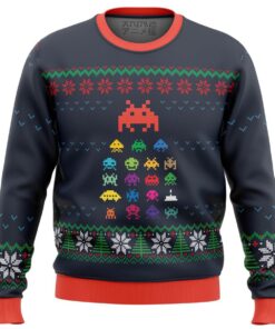 Space Invaders Christmas Sweater Men