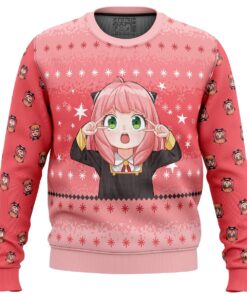 Spy X Family Character Anya Cute Christmas Sweater Xmas Outfit For Fans