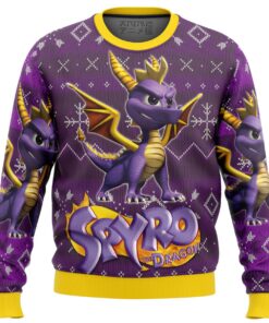 Spyro The Dragon Mens Ugly Christmas Sweater