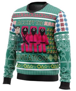 Squid Game Invitation Ugly Christmas Sweater