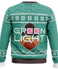 Squid Game Red Light Green Light Doll Ugly Sweater 4