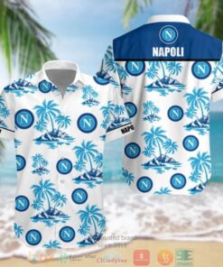 Ssc Napoli White Blue Special Design Hawaiian Shirt Best Gift For Seria A Fans