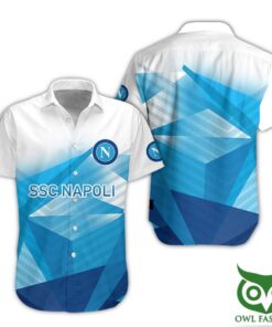 Ssc Napoli White Blue Special Design Hawaiian Shirt Best Gift For Seria A Fans