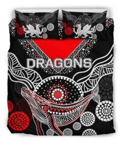 St George Illawarra Dragons Aboriginal Duvet Covers Funny Gift For Fans 3