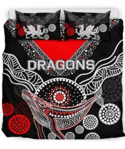 St George Illawarra Dragons Aboriginal Duvet Covers Funny Gift For Fans 4