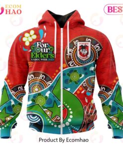 St. George Illawarra Dragons Custom Name Number Special Design Naidoc Zip Hoodie For Men And Women