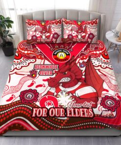 St. George Illawarra Dragons Custom Text Naidoc Week For Our Elders Doona Cover Best Gift For Fans
