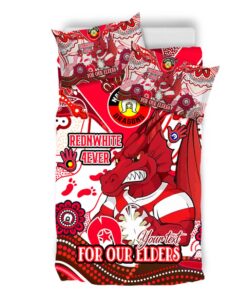 St. George Illawarra Dragons Custom Text Naidoc Week For Our Elders Doona Cover Best Gift For Fans