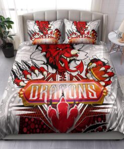 St. George Illawarra Dragons Indigenous Mascot Bedding Set Funny Gift For Fans