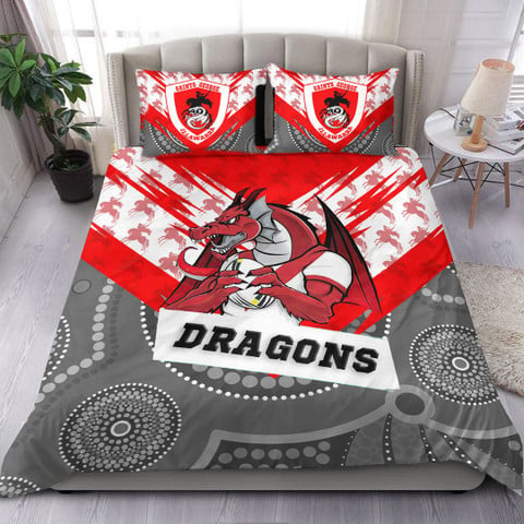 St. George Illawarra Dragons Poopy Flower Doona Cover