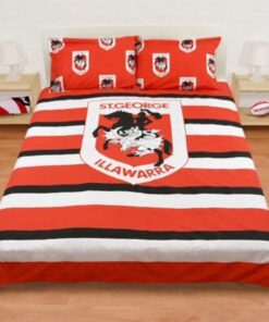 St. George Illawarra Dragons Red Stripes Doona Cover