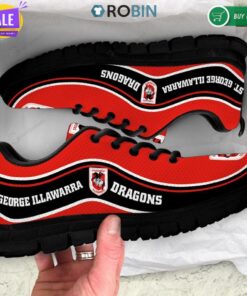 St George Illawarra Dragons Running Shoes Black Red 3