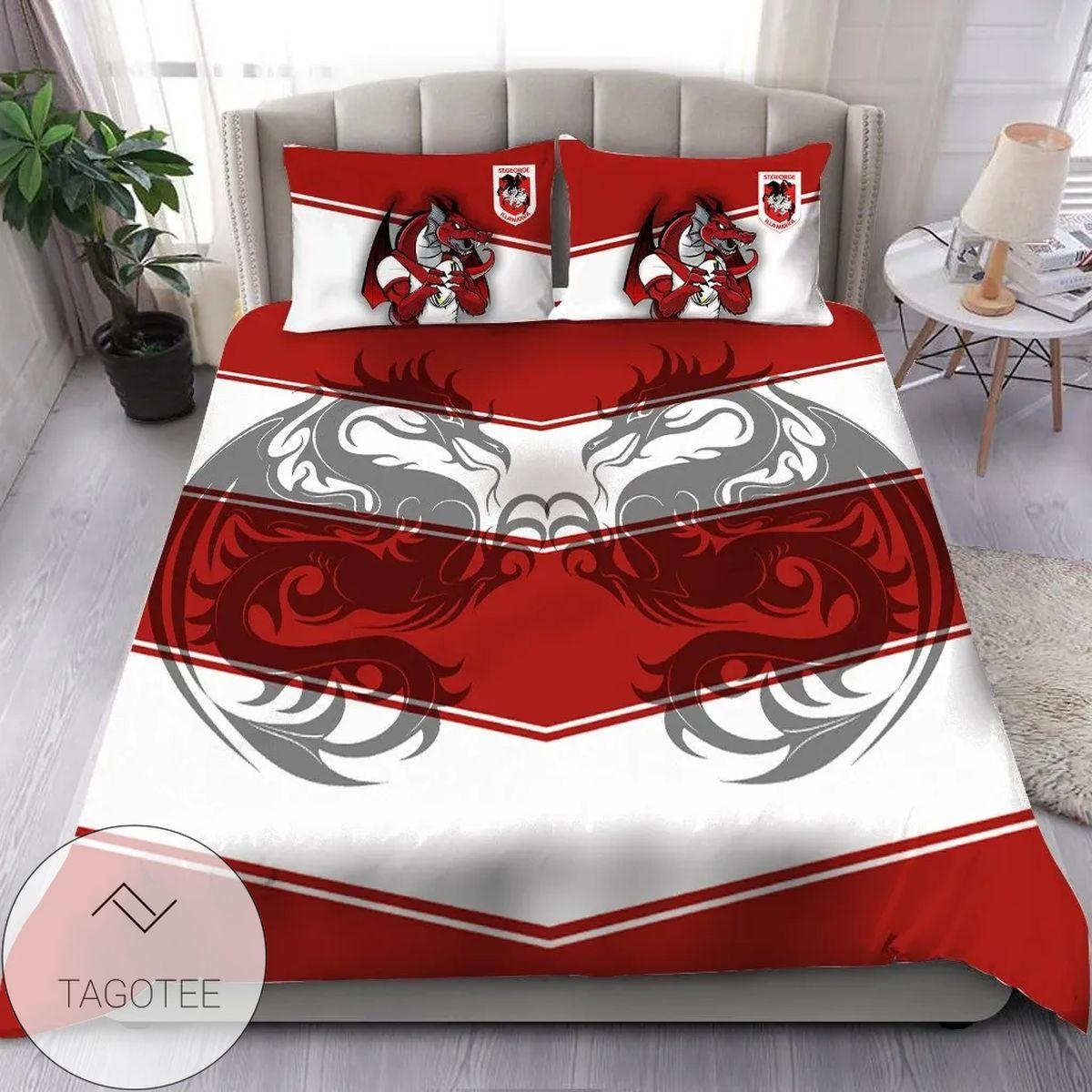 St. George Illawarra Dragons Anzac Day Bedding Set Best Gift For Fans