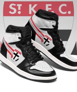 St Kilda Saints Black And White Air Jordan 1 High Sneakers