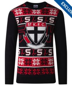 St Kilda Saints Black St K.f.c Ugly Christmas Sweater