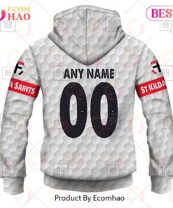 St Kilda Saints Custom Name Number Golf Zip Hoodie Gift For Fans