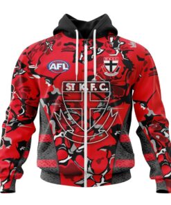 St Kilda Saints Custom Name Number Morden Art Zip Hoodie Gift For Fans