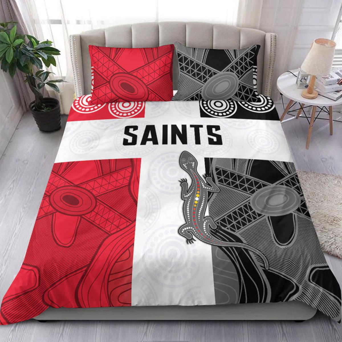 St Kilda Saints Anzac Day Indigenous Doona Cover