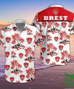 Stade Brestois 29 Summer Coconut Patterns Best Hawaiian Shirt For Ligue 1 Fans