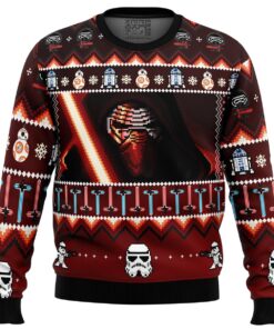 Star Wars Christmas Awakens Dark Red Ugly Christmas Sweater Best Xmas Gift For Fans