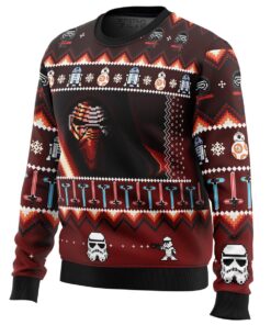 Star Wars Christmas Awakens Dark Red Ugly Christmas Sweater Best Xmas Gift For Fans