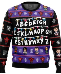 Stranger Things Funny Alphabet Ugly Christmas Sweater Best Gift For Fans 1