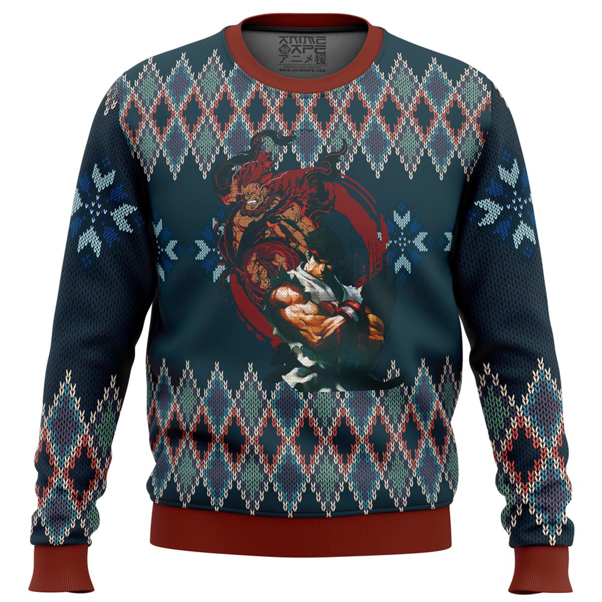 Stranger Things Black Red Ugly Christmas Sweater Xmas Outfit For Movie Fans