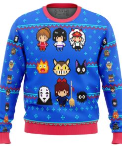 Studio Ghibli Blue Best Ugly Christmas Sweaters