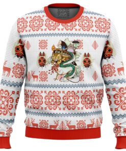 Haku Spirited Away Character Ugly Christmas Sweater Gift For Studio Ghibli Fans