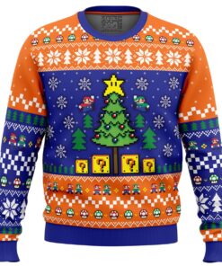 Super Bros Christmas Super Mario Bros Pixel Art Style Ugly Christmas Sweater Gift For Men Women 1