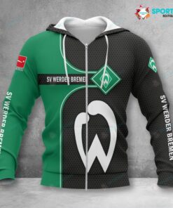 Sv Werder Bremen Green Black Zip Hoodie Funny Gift For Fans