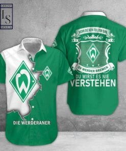 Sv Werder Bremen Logo Simple Design Vintage Aloha Shirt Gift For Fans