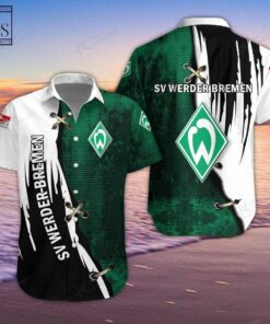 Sv Werder Bremen Special Design Dark Green Hawaiian Shirt Gift For Fans