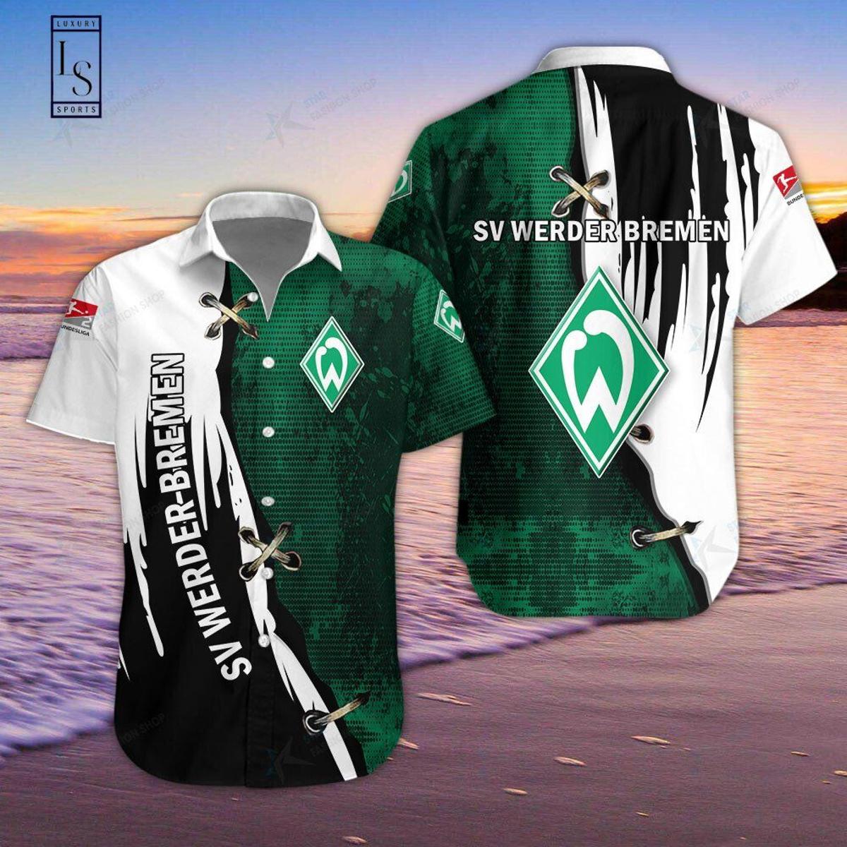 Sv Werder Bremen Football Team Logo Limited Design Hawaiian Shirt For Men Women