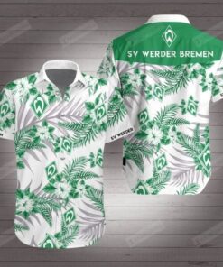 Sv Werder Bremen White Green Floral Tropical Aloha Shirt Best Hawaiian Outfit For Fans