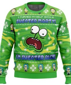 Sweater Rick Rick And Morty Green Ugly Christmas Sweater Funny Holiday Gift For Men Women