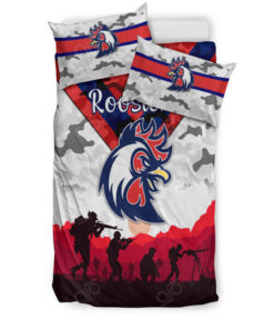 Sydney Roosters Anzac Simple Style White Doona Cover 3